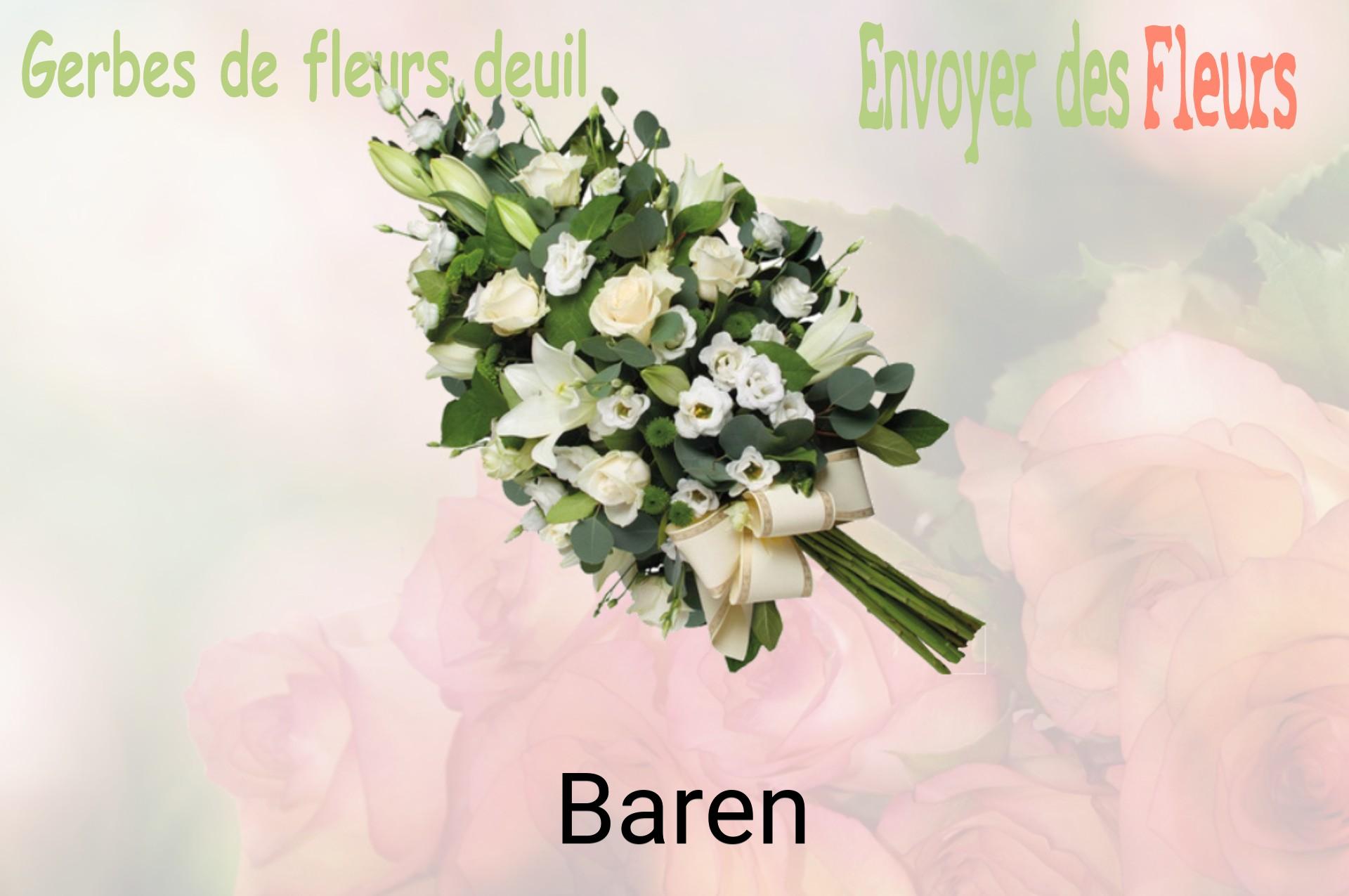 Gerbe de fleurs de deuil livrée à Baren